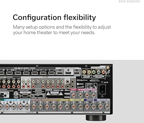 Miniatura 21 de Denon AVR-X2800H Receptor estéreo de 7.2 Ch - 8K UHD Home Theater AVR (95W x 7), transmisión inalámbrica a través de HEOS integrado, Wi-Fi, Dolby
