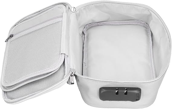 DocSafe Document Bag with Lock, Fireproof 3-Layer File Storage Case, with Lock Portable Small Fireproof Document Bag for Home Office Travel(silver)