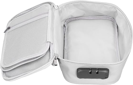 DocSafe Document Bag with Lock, Fireproof 3-Layer File Storage Case, with Lock Portable Small Fireproof Document Bag for Home Office Travel(silver)