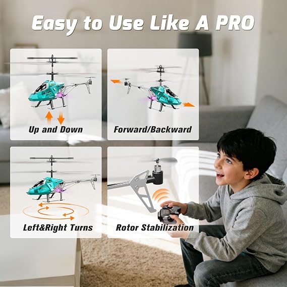 XIKOTEC Remote Control Helicopter, RC Helicopter Toy for Kids (Blue)