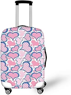 Pink Love Heart Luggage Cover