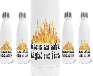 The Doors Light My Fire Music Lyrics Water Bottle Gift Song Jim Morrison 60s 70s Rock (500ml Insulated)