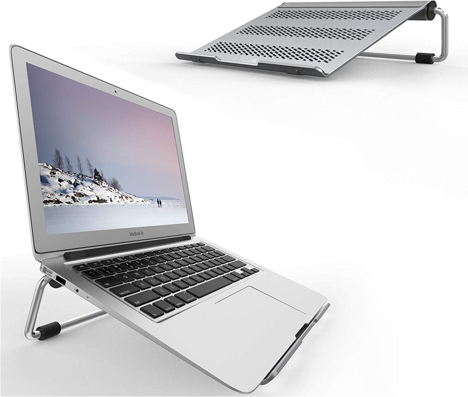 Lamicall Laptop Stand, Adjustable Notebook Stand : Ventilated Laptop Riser Holder Compatible with Laptops Such as MacBook Air Pro, Dell XPS, Microsoft, HP More Laptops up to 17 inch- Purple