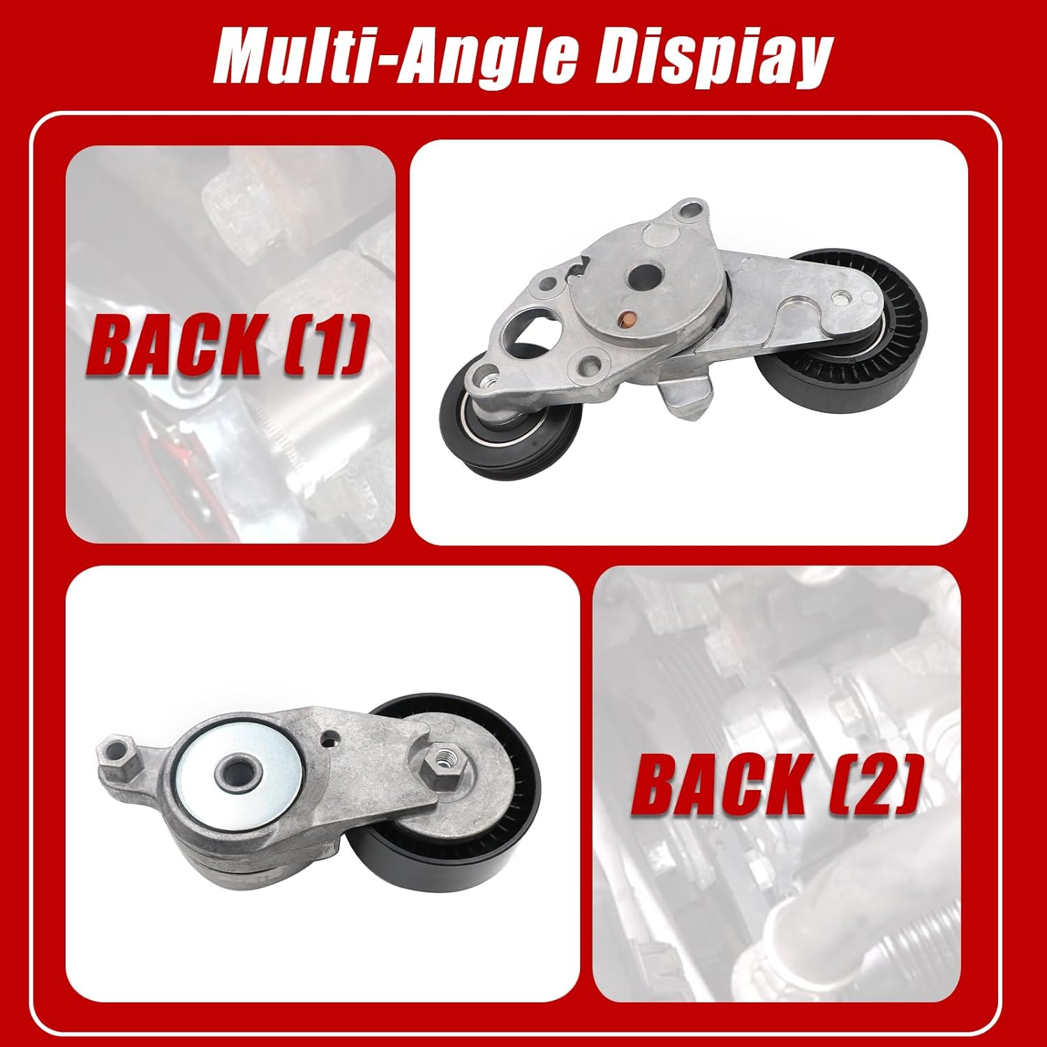 SecosAutoparts Drive Belt Tensioner and Pulley Kit Compatible with Toyota Camry 2.5L L4 2010–2011# 16601-0V010 16620-36030 4PK1240 3PK1200