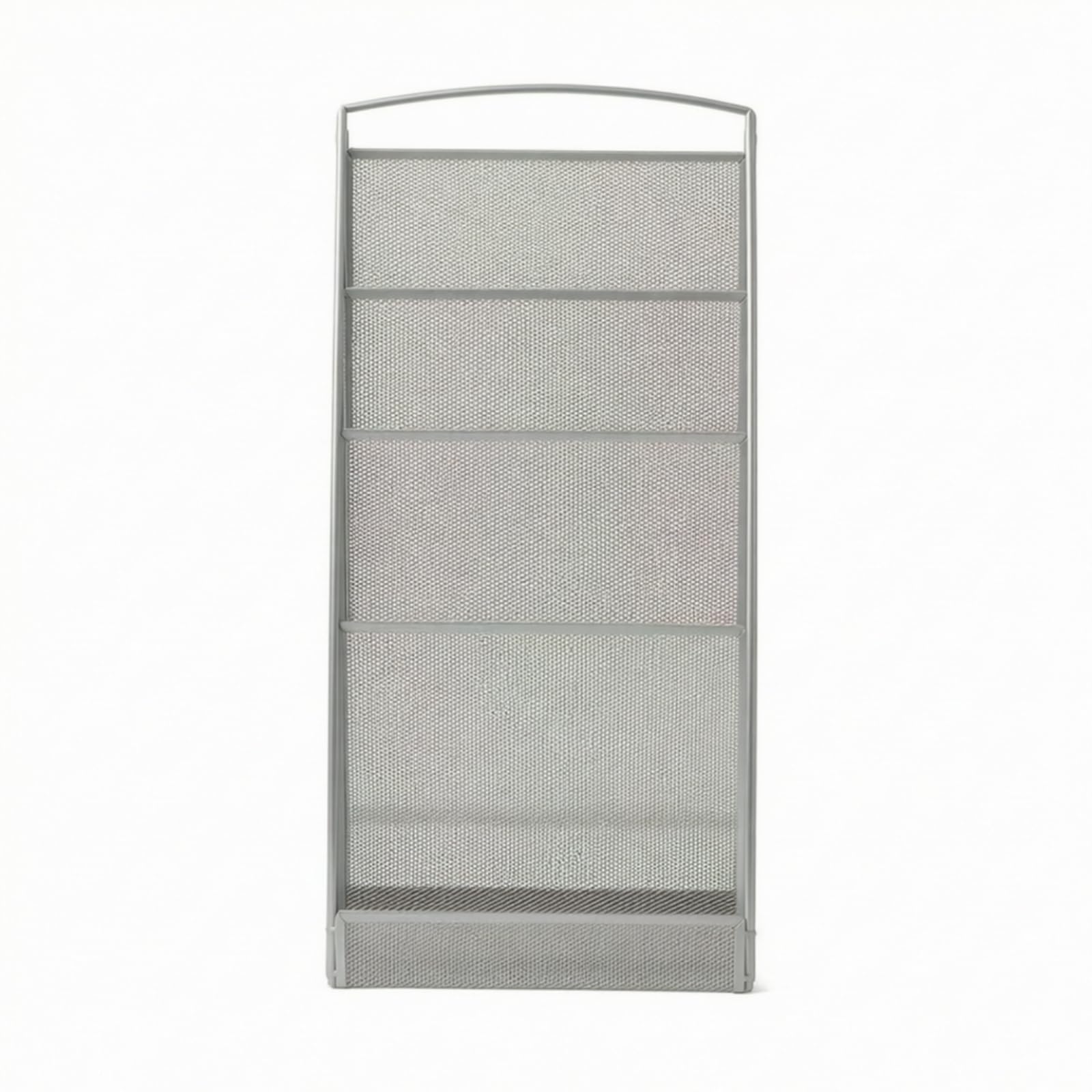 Amagogo Revistero de Pie de Malla Metálica con Organizador de Soporte Vertical de Revistas y Archivador con Base Rectangular Estable y Resistente, Plateado
