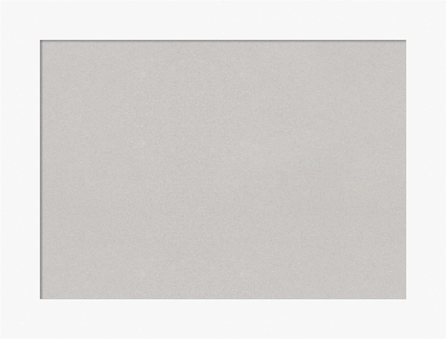 Amanti Art Grey Cork Board for Wall (33 x 25) Bulletin Board with Basic White White Wood Frame, Medium Cork Board for Office, Casual Corkboard for Wall, Pin Board from WI, USA