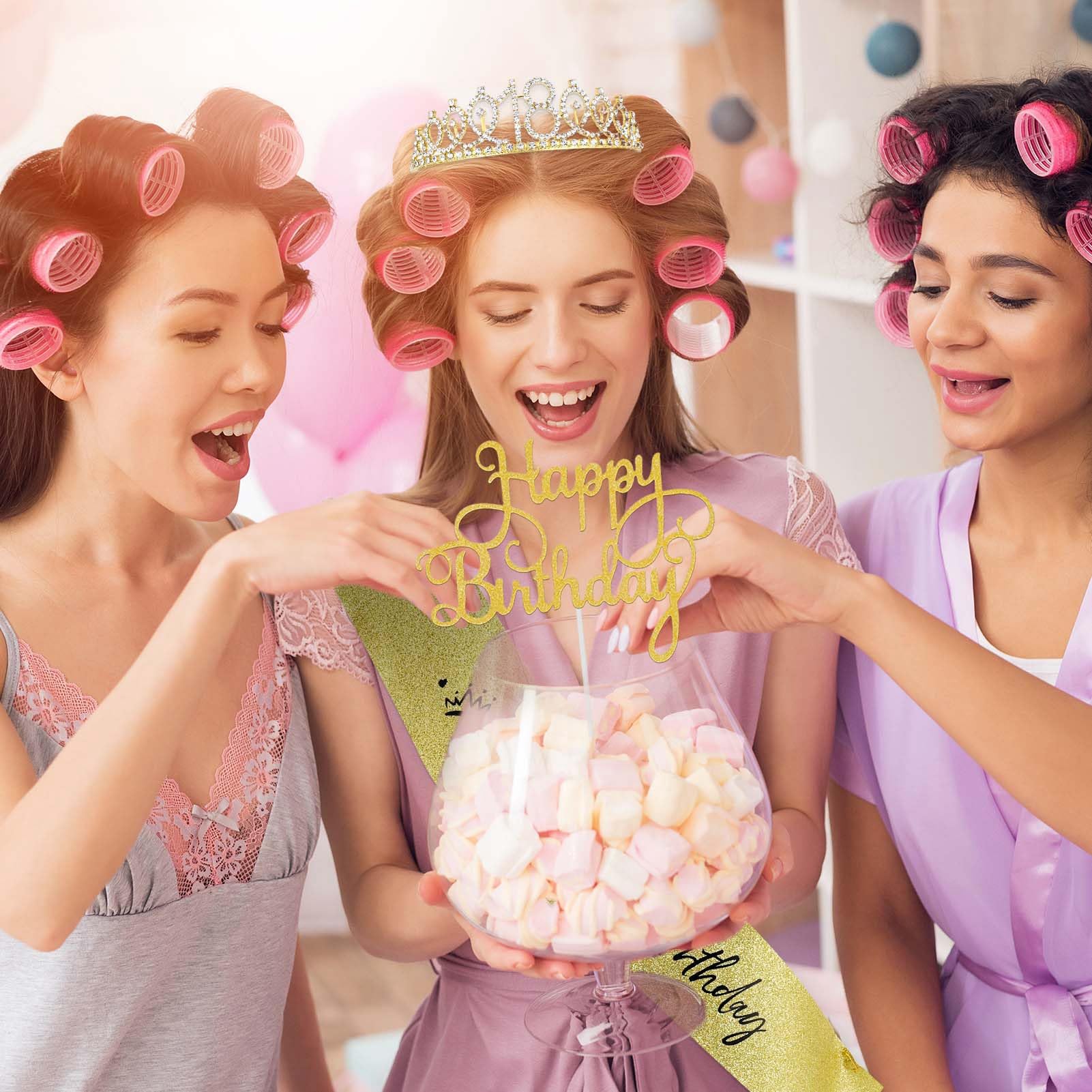 18. Geburtstag Tiara & Stirnband Set In Roségold – Krone Mit Strass Für Mädchen