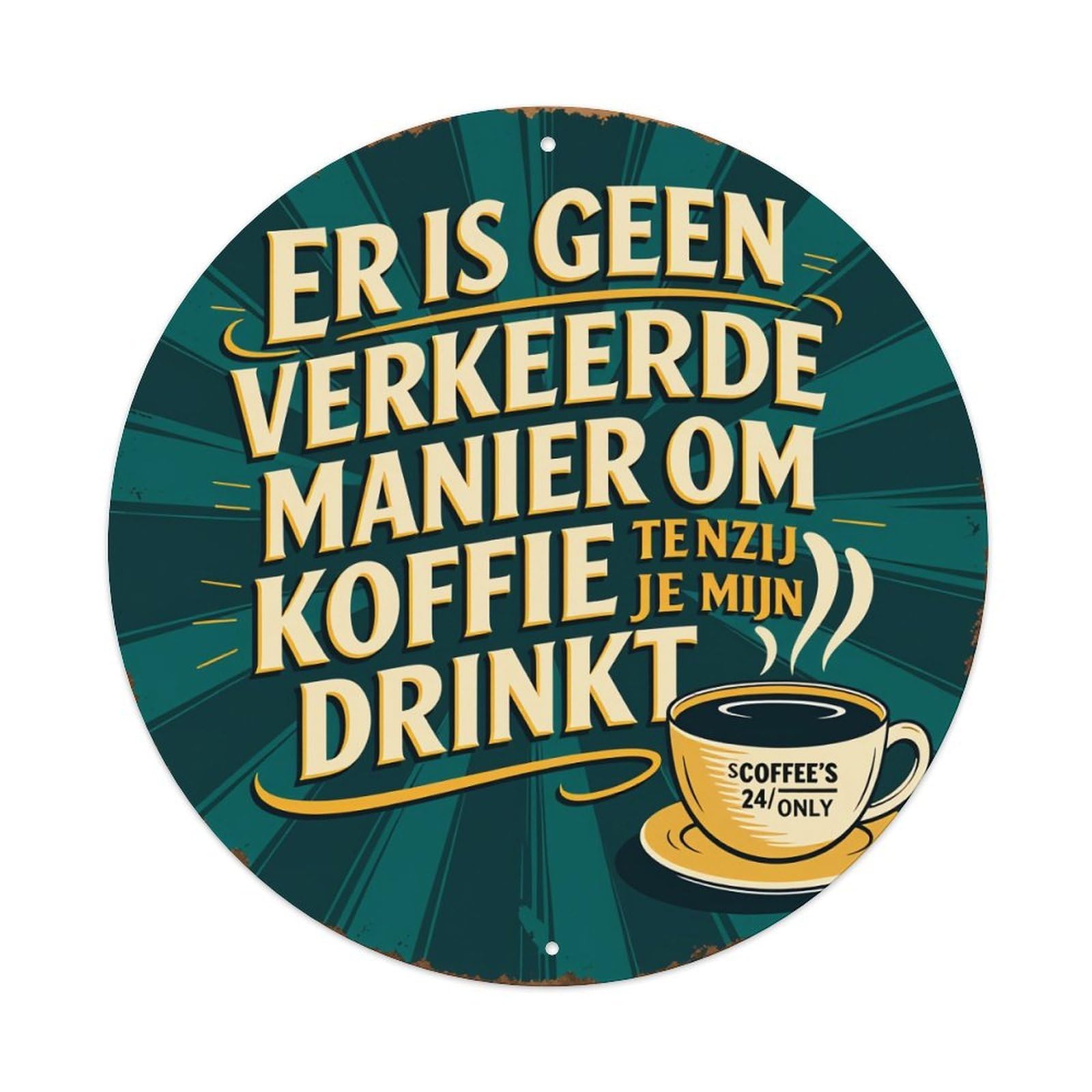Coffee Cup Steam Text Background Metal Tin Sign Vintage Garden Bedroom Cafe Bar Man Cave Home Wall Decor Metal Poster 8x8 inches