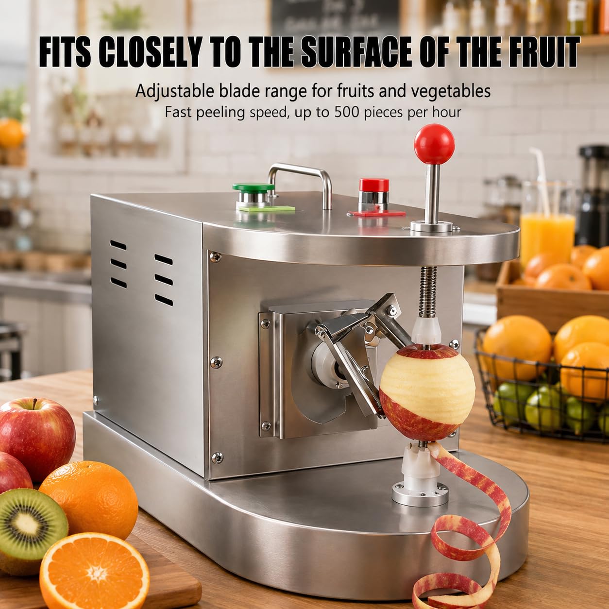 Macchina automatica di sbucciatura della frutta, sbucciatore regolabile 5
