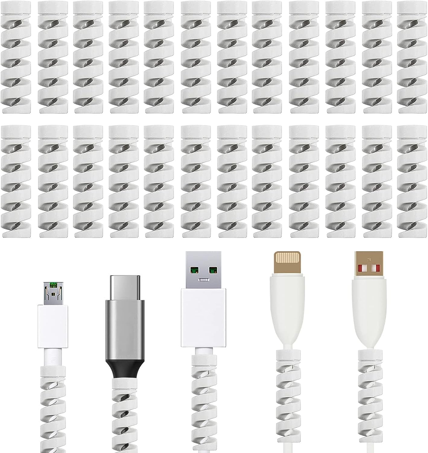 STRIFF 24 Pieces Highly Flexible Silicone Cable Protectors (White) (B0CW5XK3NL) Amazon Price History, Amazon Price Tracker