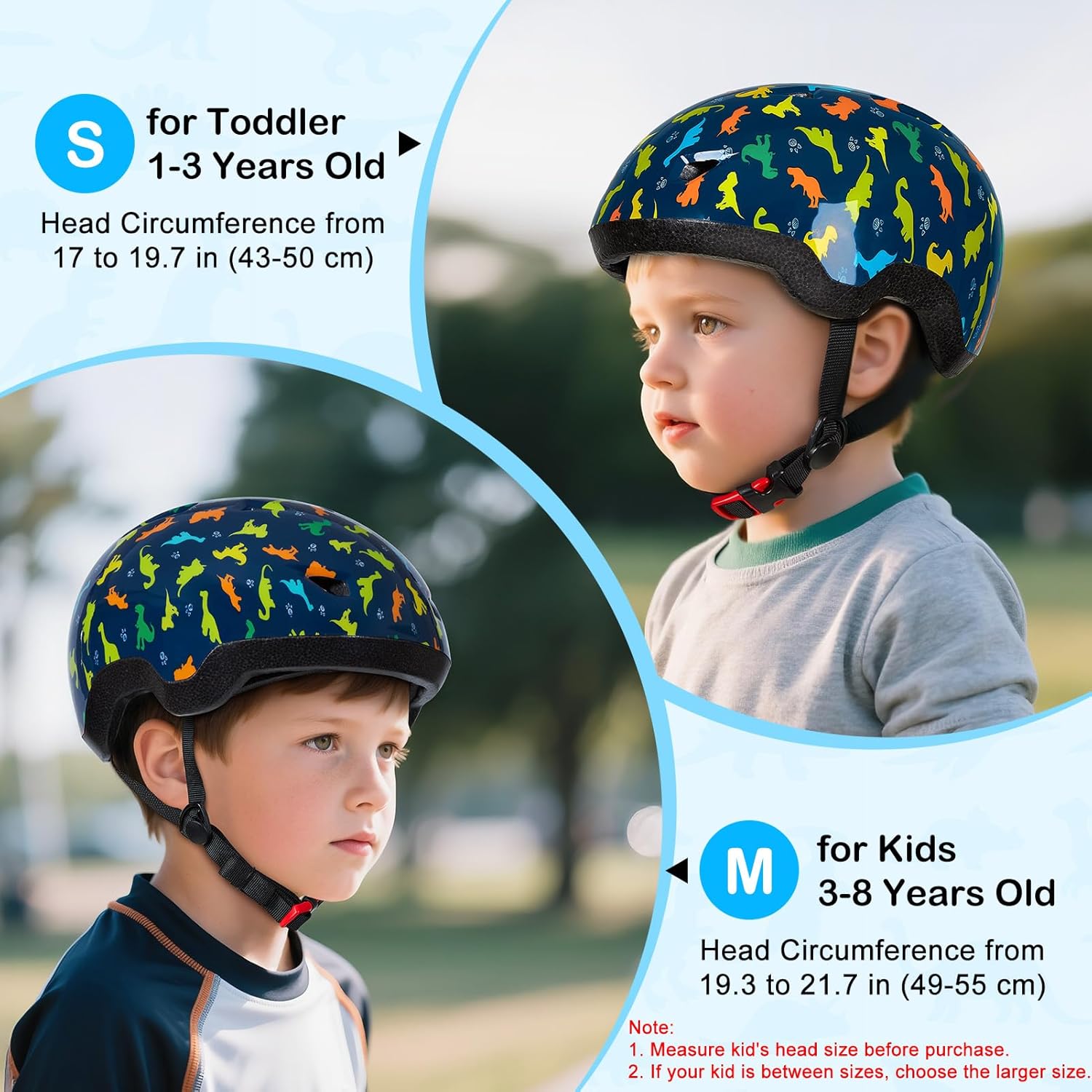 Toddler Bike Helmet, Kids Helmets Baby Infant Bike Helmet for Kids Toddlers Boys Girls Age 1-3/2-4/3-5/5-8 for Biking Scootering Skateboarding