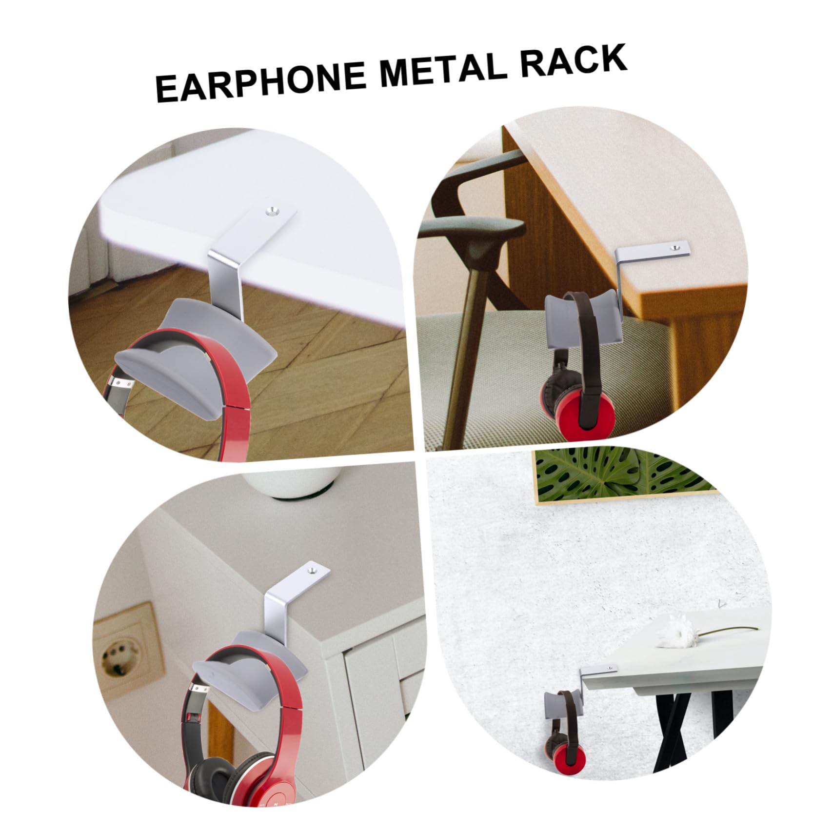 Artibetter 3piezas Soporte De Auriculares Gaming con Adhesivo y Tornillo para Escritorio y Oficina Protección De Silicona para Auriculares Disponibles
