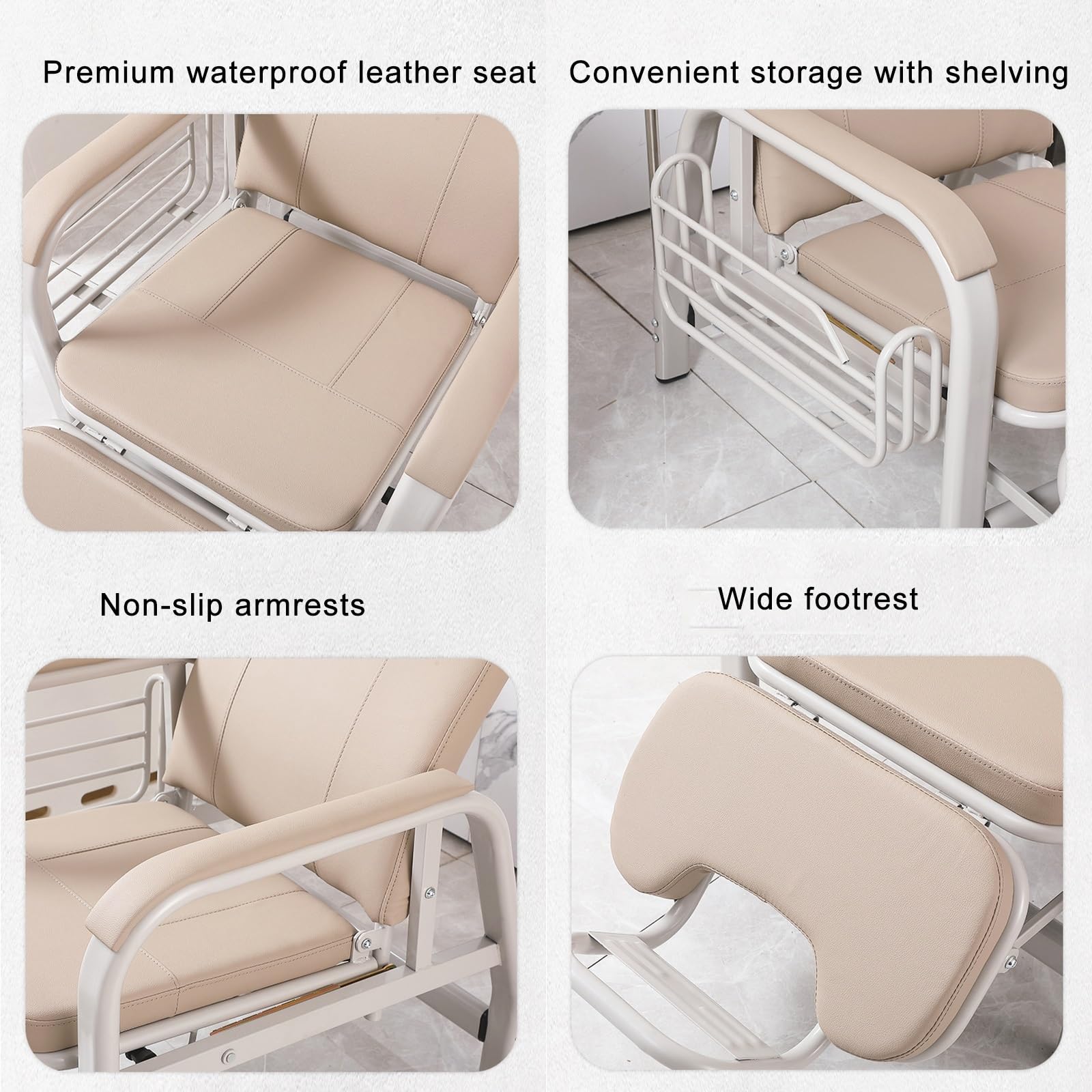 Fauteuil médical inclinable pour prélèvement sanguin Perfusion, entièrement réglable pour cliniques laboratoires