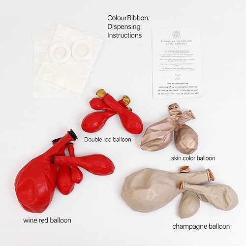 Miniatura 5 de Kit de arco de globos de Navidad de 122 piezas, globos rojos de color dorado champán, globos de doble relleno de melocotón crema para cumpleaños,