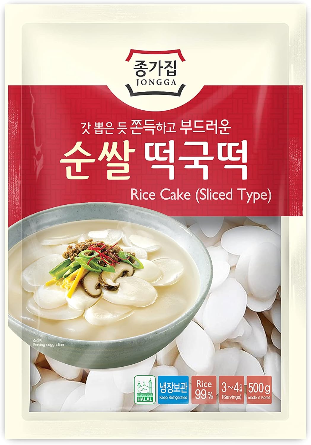 DAESANG Jongga Sliced Rice Cake - Korean, 500 g -Chilled : Amazon.sg ...