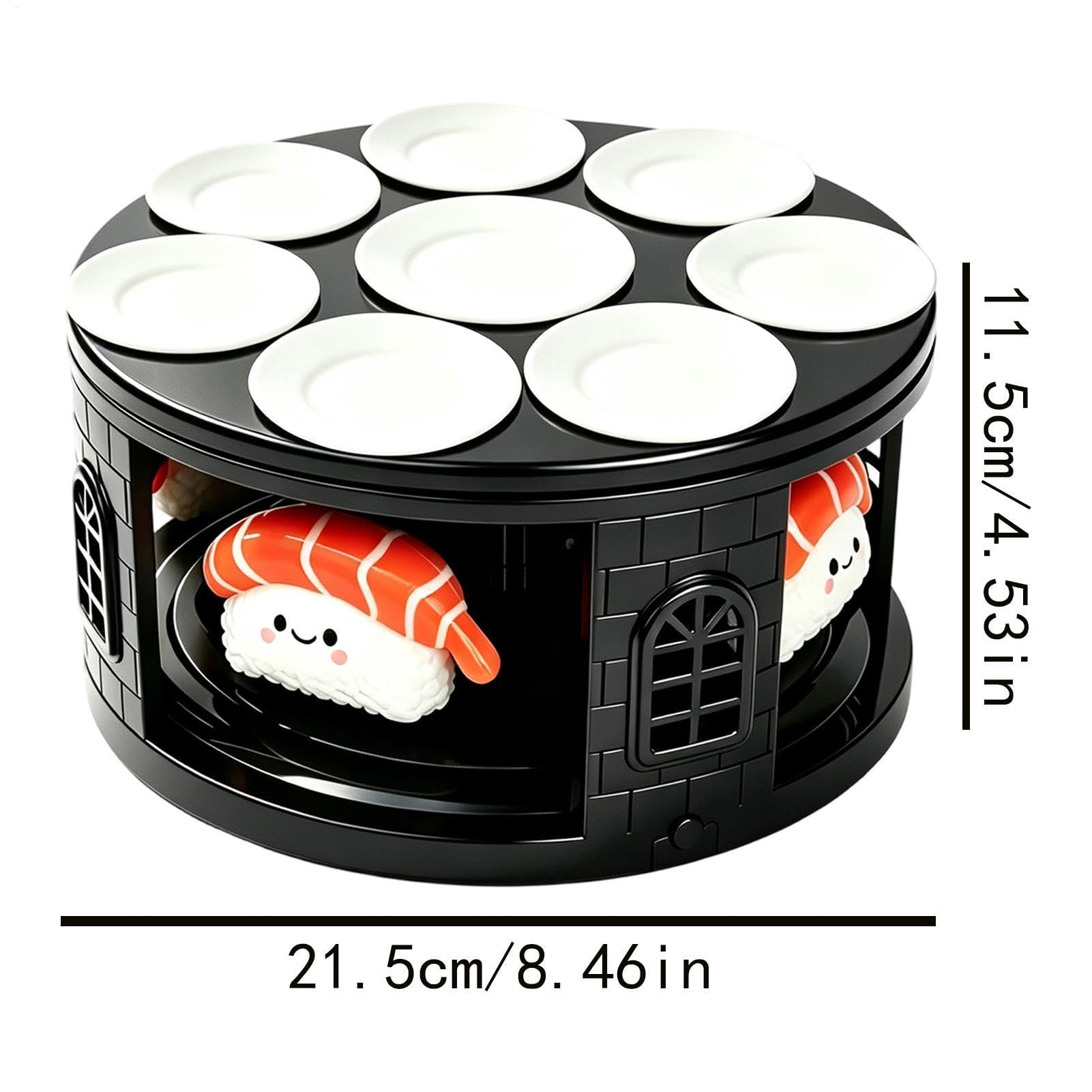 Taca Do Sushi Obrotowe Automatyczne Naczynia Serwujące z 8 Wyjmowanymi | Prezentacja Sushi na Grillowanie Przyjęcia Brunch Kolacje Święto Dziękczynienia Boże Narodzenie Halloween