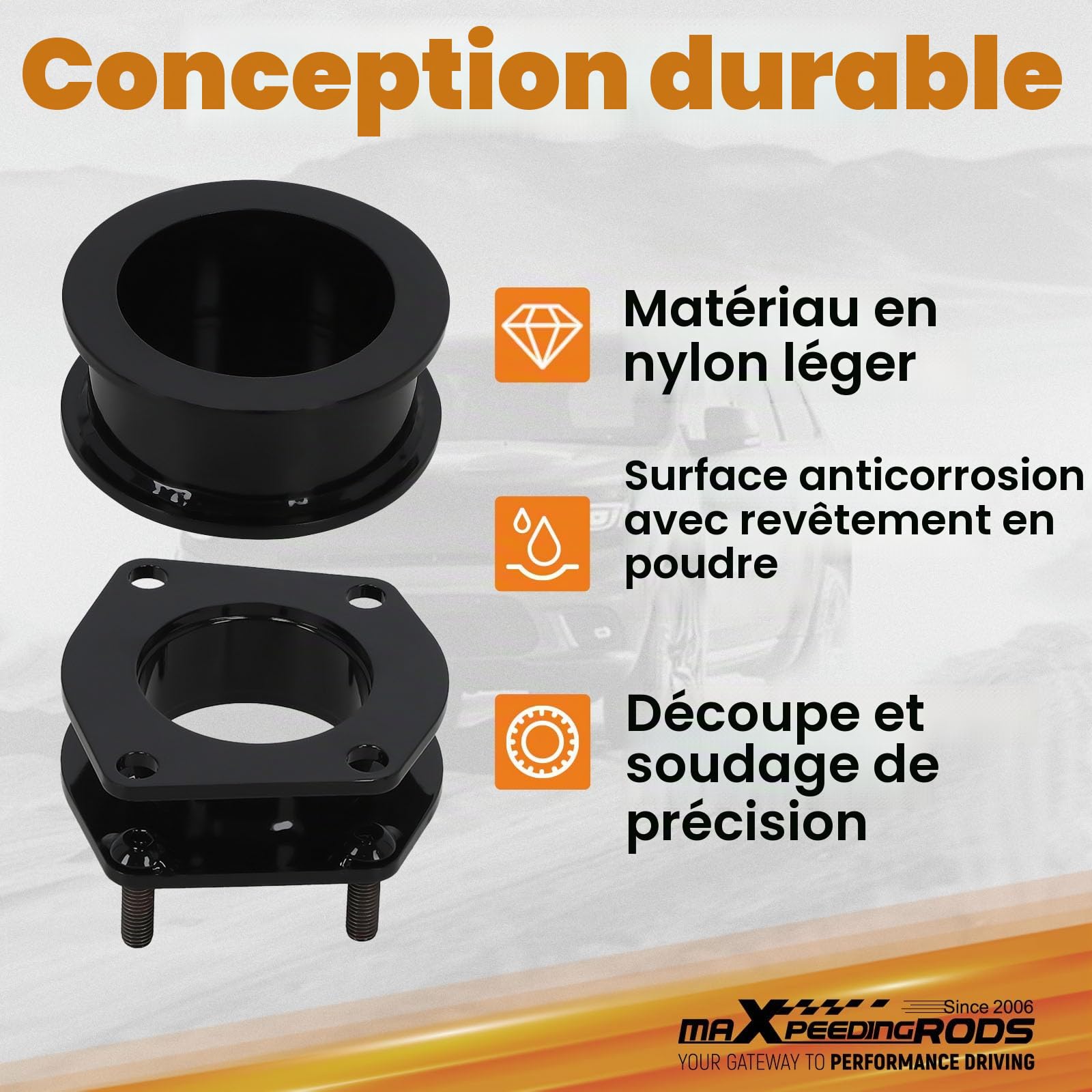 maXpeedingrods Kit Surélévation pour Jeep Commander 2WD/4WD 2006‑2010 | Kit De Rehaussement Avant Et ArrièRe De 2 Pouces Pour Jeep Grand Cherokee Wk 2wd/4wd 2005–2010