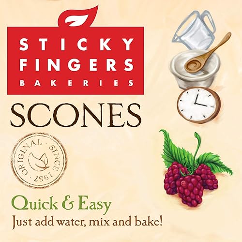 Miniatura 8 de Sticky Fingers Bakeries - Mezcla de bollos ingleses con frambuesa, fácil de hacer bollos ingleses recién horneados, hace 12 bollos (2 unidades)