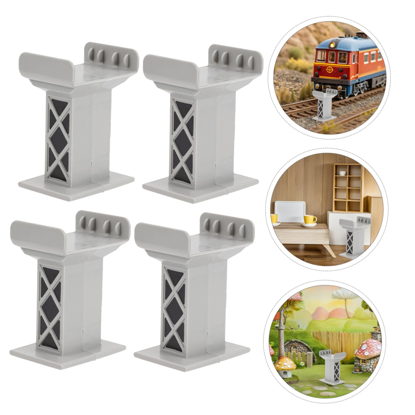 YARNOW 15 Pezzi Supporti per Ferroviari Multistrato in Plastica Blocchi di Sostegno Resistenti alle Intemperie Accessori Compatibili con Tutti i Principali Marchi per Modelli di Treni