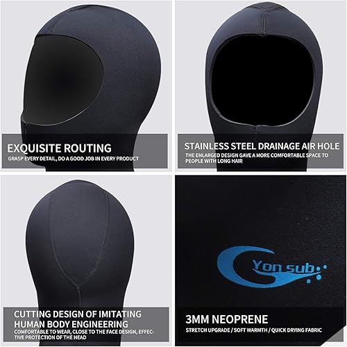 Miniatura 2 de Capucha de buceo  Neopreno de neopreno 3MM 5MM para hombres mujeres buceo Cap surf capucha térmica para deportes acuáticos