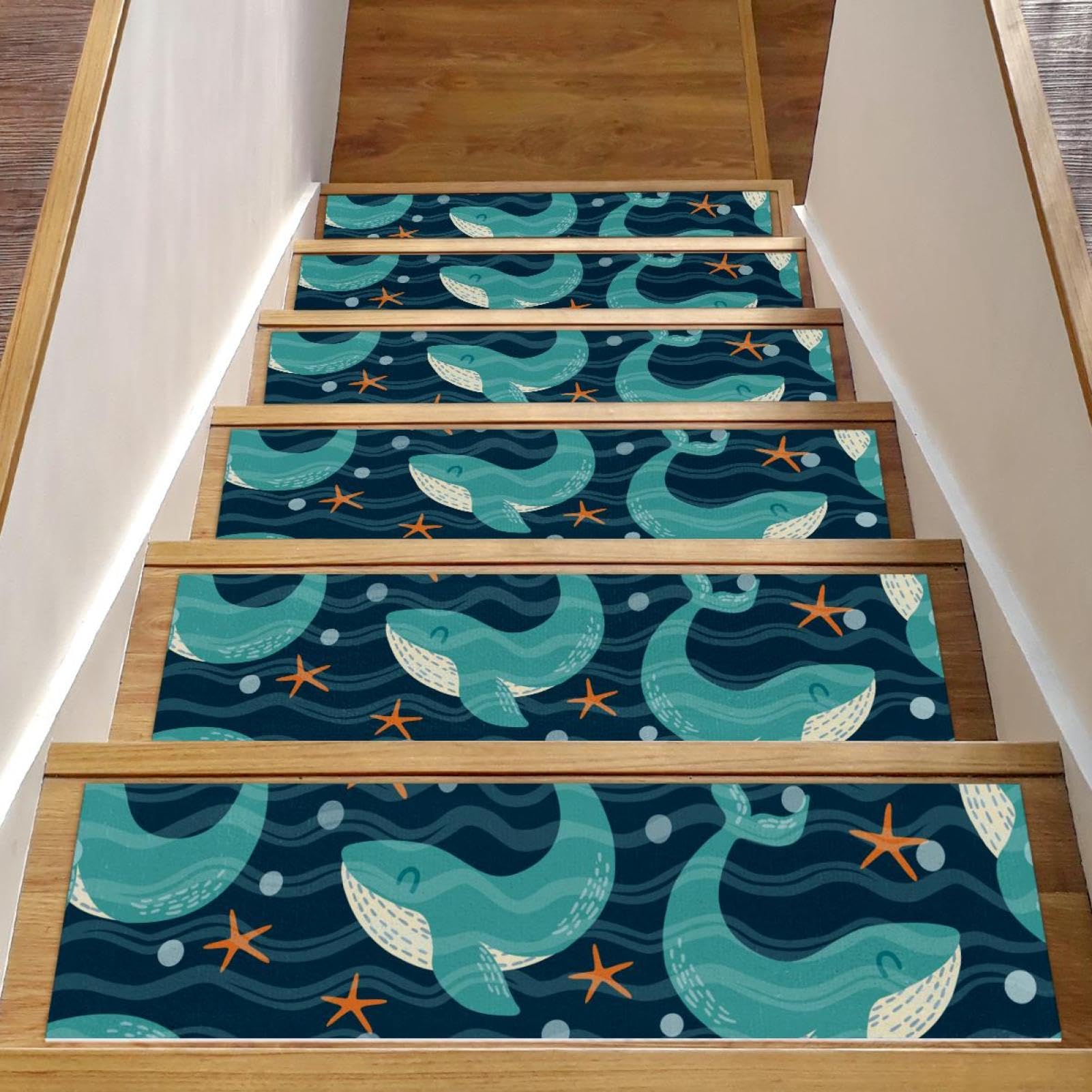 Alfombrillas antideslizantes infantiles de delfines para evitar caídas en escaleras