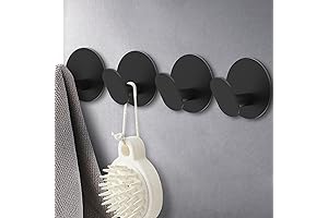 Matte Black Bathroom and Kitchen Hooks: Experience Effortless Organization and Modern Elegance