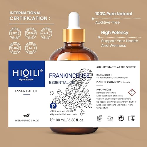 Miniatura 228 de HIQILI Aceite esencial de albahaca de 1 fl oz, 100% puro sin diluir para la piel, difusor, 1.0 fl oz