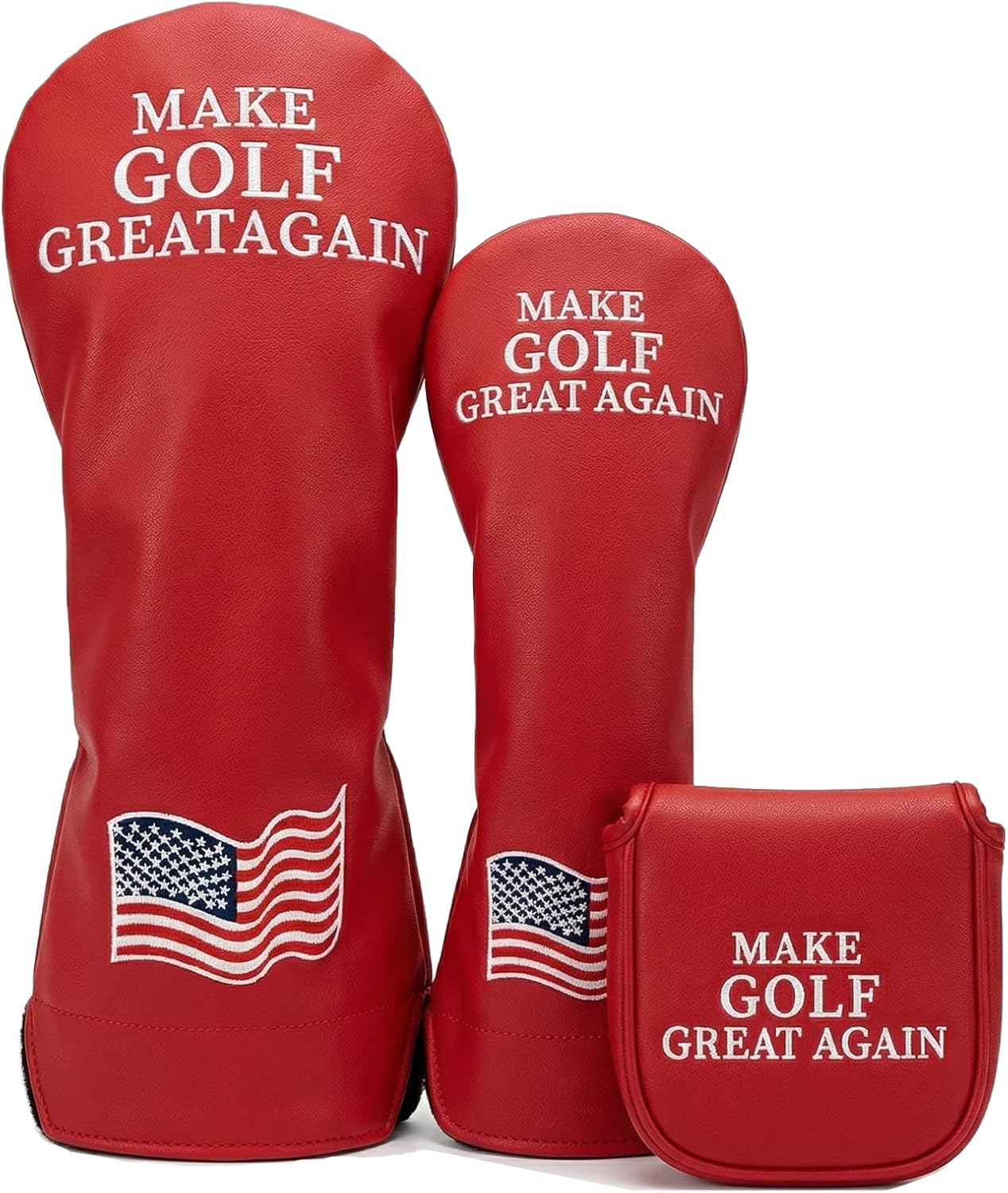 Make Golf Great Again Headcover – Funny Golf Club Cover – Trump Golf Head Cover – Trump Driver Headcover – Golf Club Covers – Donald Trump Golf Club Head Covers