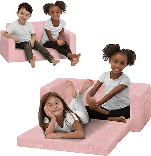 Miniatura 13 de Serta Perfect Sleeper Sofá Convertible Extra Ancho a Tumbona - Cómodo Sofá/Cama Plegable 2 en 1 para Niños, Crema