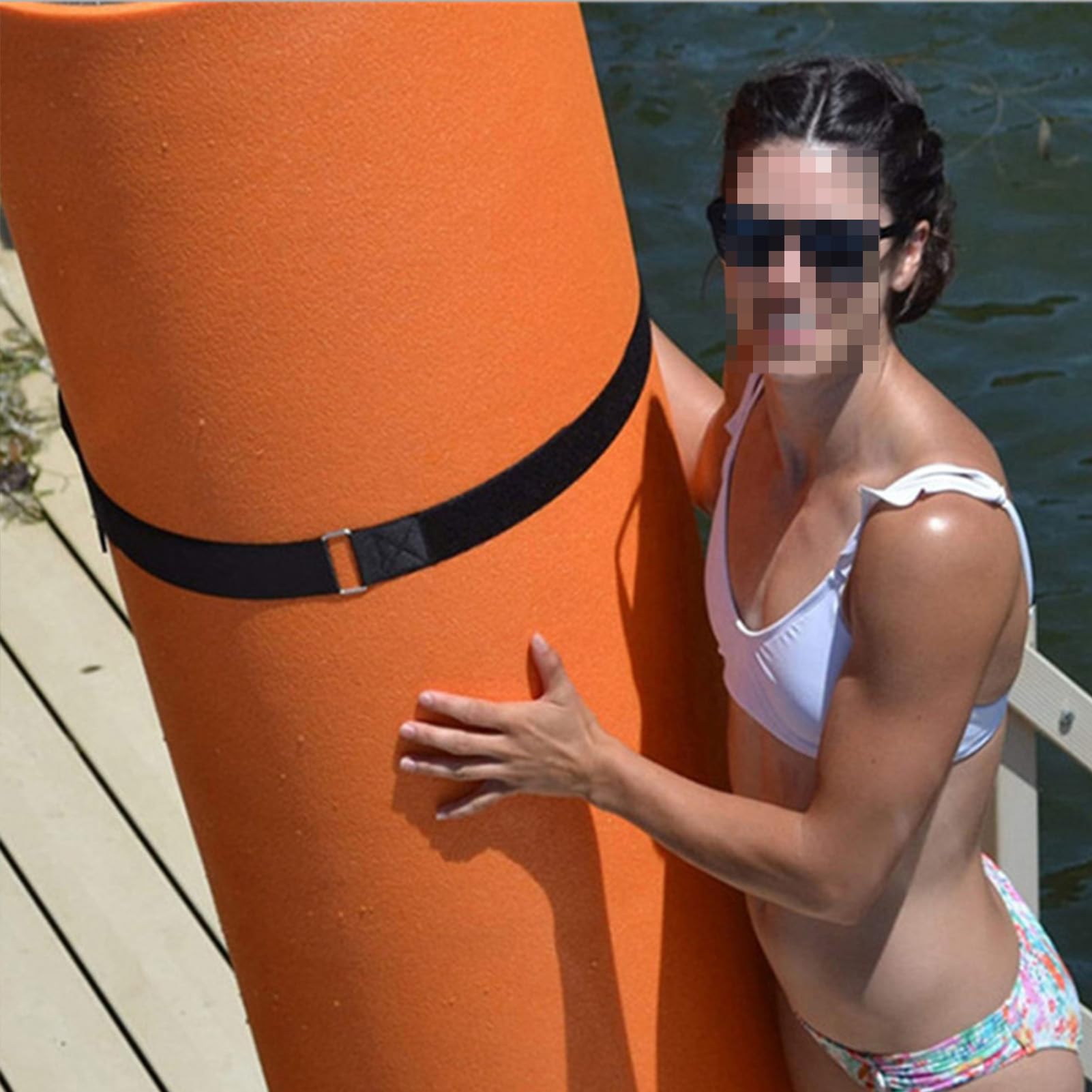 Tappetino galleggiante per lago, resistente tappetino per giglio per ricreazione, relax, nuoto, divertimento in spiaggia, feste in piscina, prendere il sole, attività in famiglia, capacità 6 persone