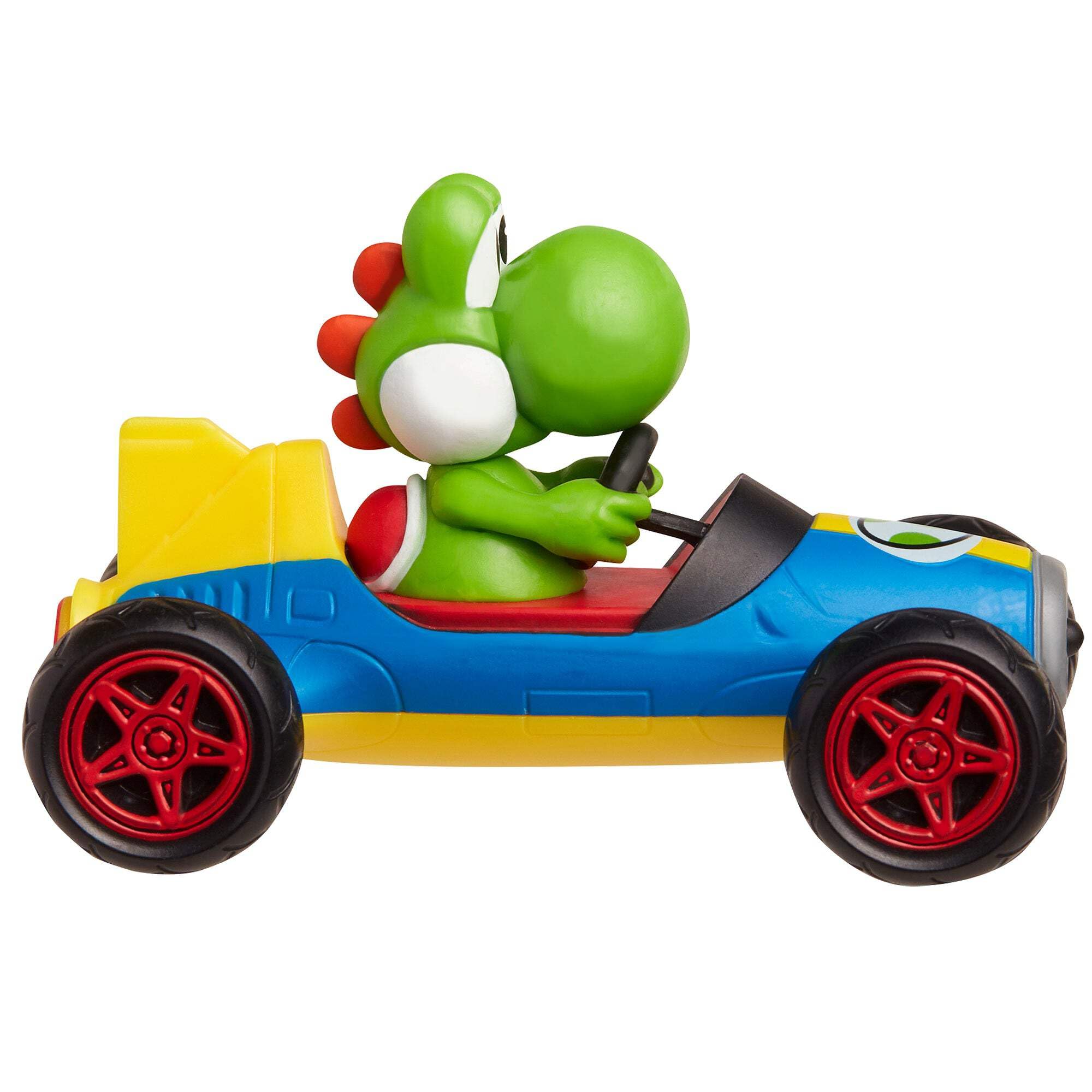 Amazon.com: Mario Kart Jakks Nintendo Yoshi in Blue Mach 8 Vehicle