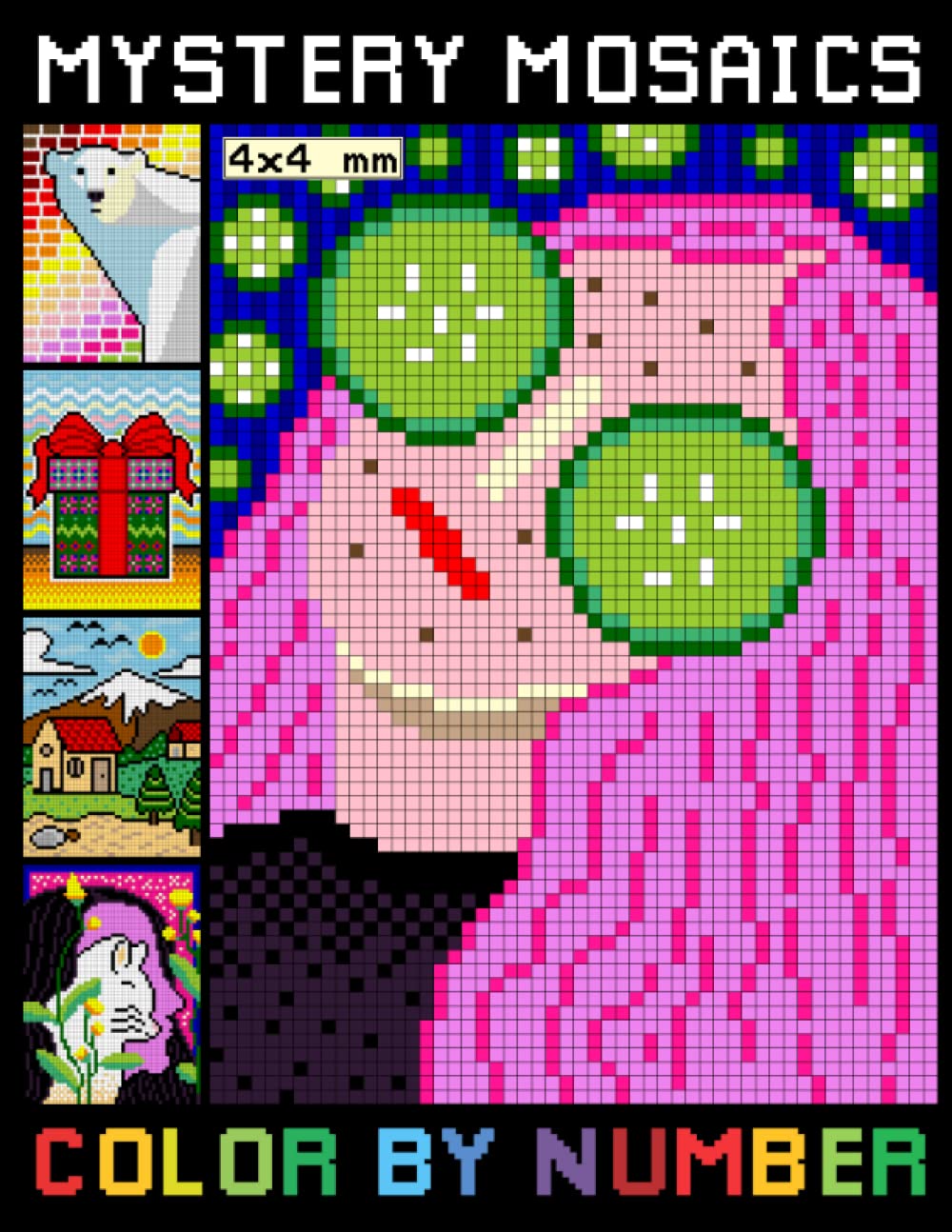 Mystery Mosaics Color By Number: large print Pixel Art Coloring Book for Adults and Kids | Color Quest for Stress Relief & Relaxation