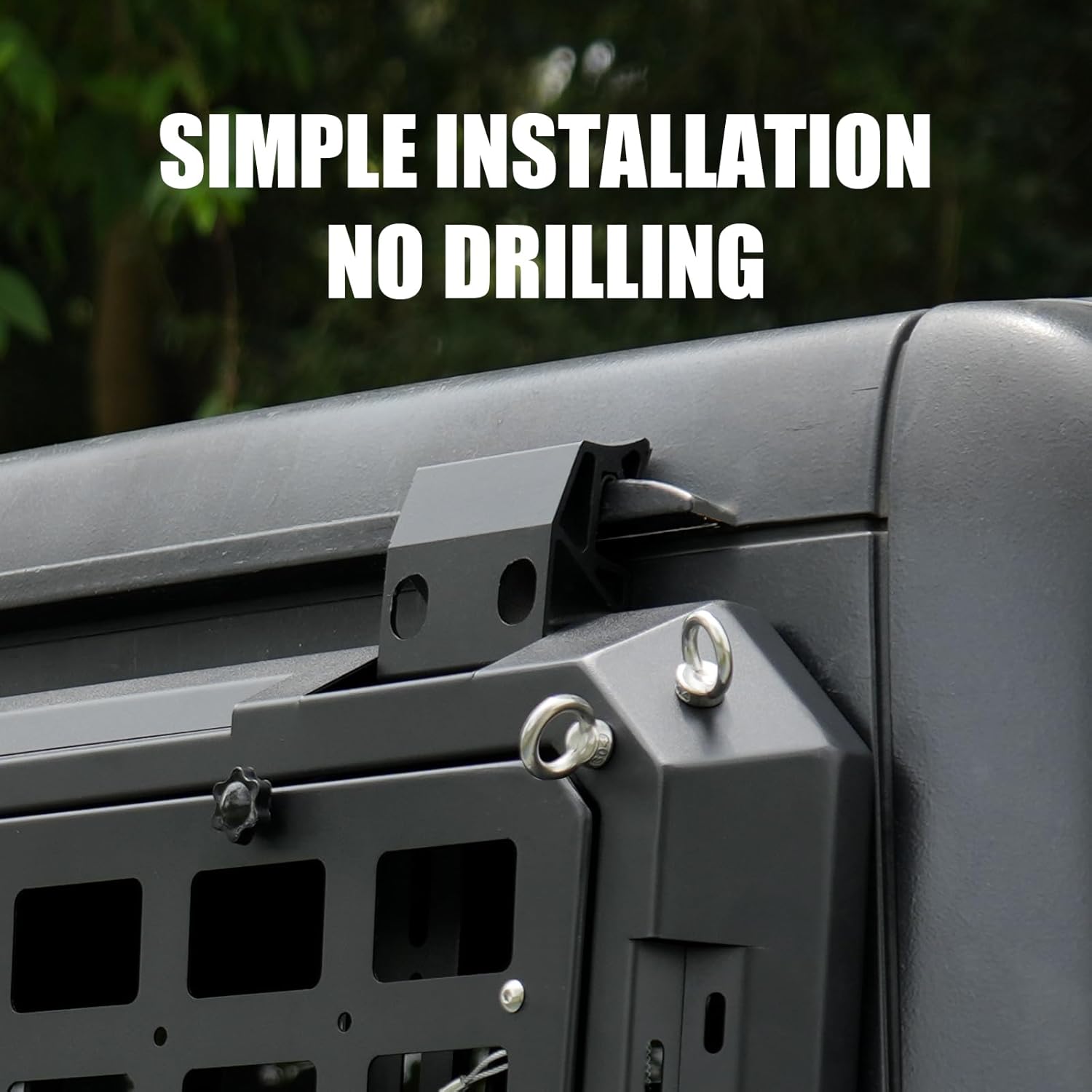 MAIKER Rear Window MOLLE Panel Compatible with Jeep Wrangler JL 2018-2025 4 Doors – Heavy-Duty High-Strength Steel Tactical Rack, Foldable Tactical Utility Panel