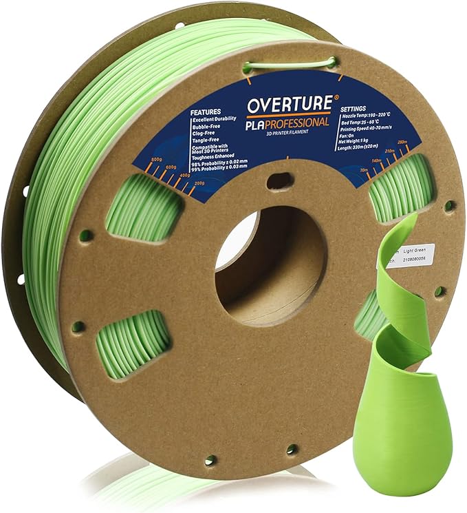 OVERTURE PLA Plus (PLA+) Filament 1.75mm PLA Professional Toughness Enhanced PLA Roll,...