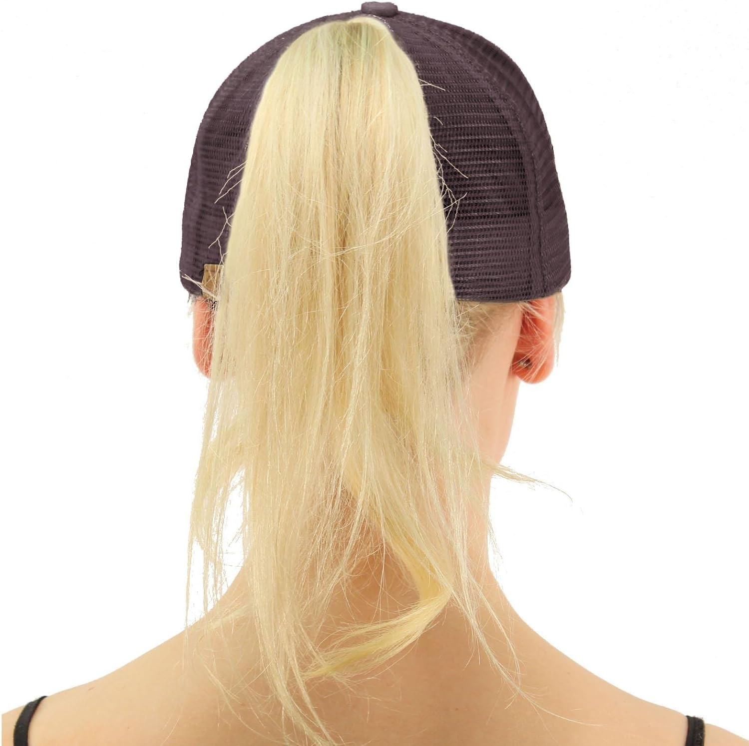 C.C Ponytail Messy Buns Trucker Ponycaps Plain Baseball Visor Cap Dad Hat Charcoal | Casual & Everyday