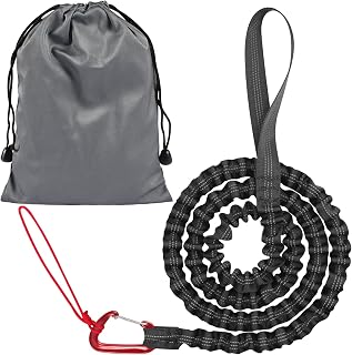 Black Bicycle Tow Rope Ebike, 3 m MTB Portable Bicycle Children Elastic Tow Rope, Bicycle Bungee Tow Rope, Portable Parents Child Pull Rope for Camping Outdoor Activities