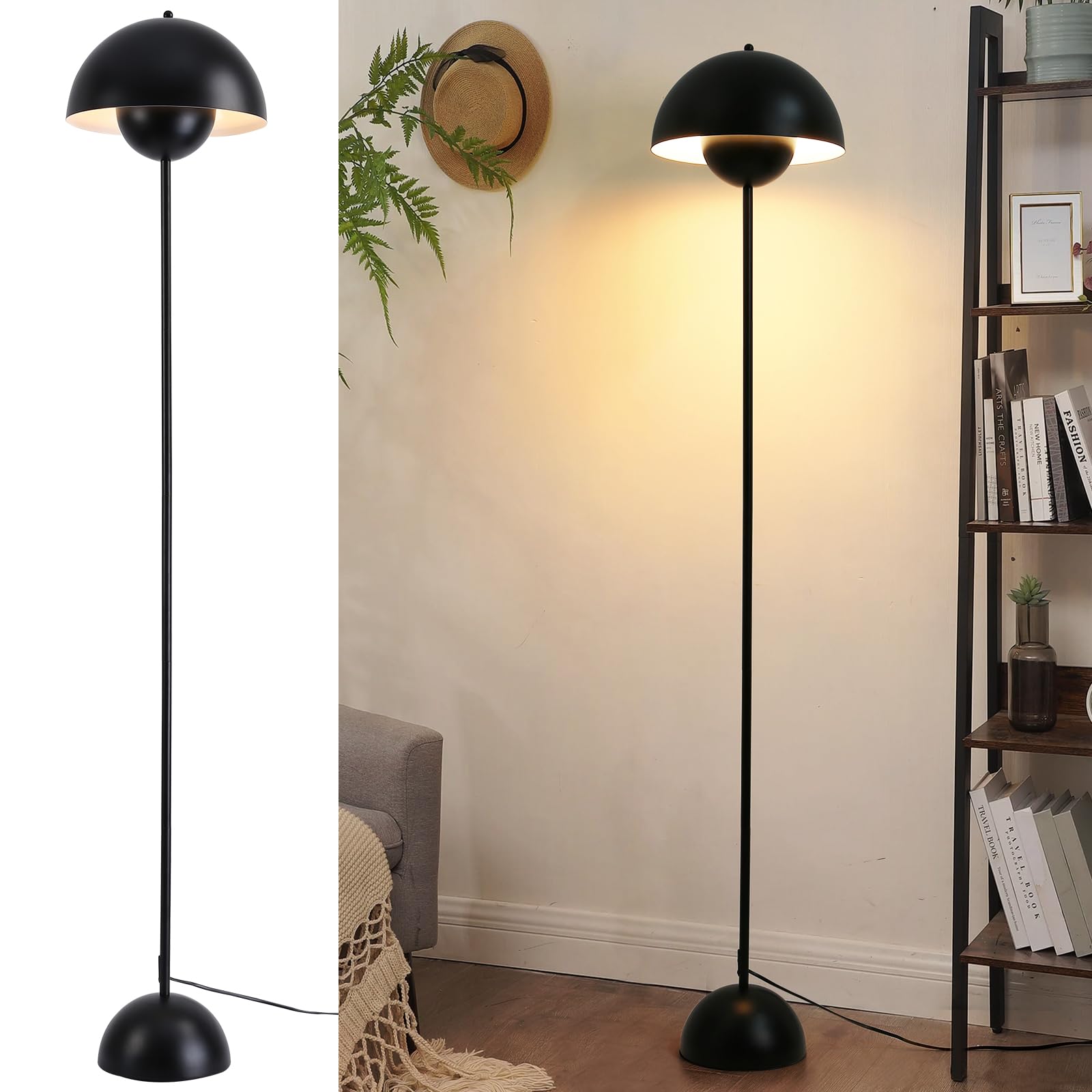 Mid Century Floor Lamp for Bedroom, Tall Floor Lamps for Living