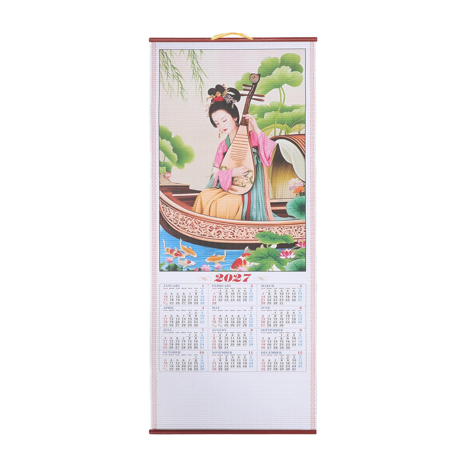 LOPUNER Chinese Calendar 2027: Sheep Year Printing Chinese New Year Wall Calendar - Monthly Daily Planner - Gift For Home Office Spring Festive Decor