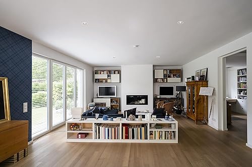 Miniatura 11 de Juno Serie E - Lámpara de techo LED de 4 pulgadas, iluminación empotrada con moldura deflectora con color blanco conmutable 5 en 1, 700 lúmenes, luz