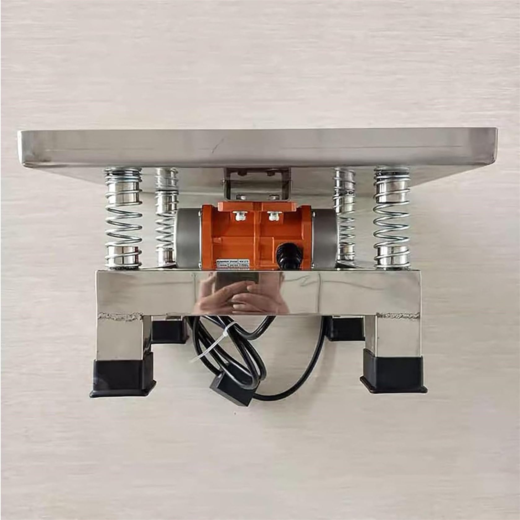 Mesa vibradora de hormigón, agitador eléctrico para pruebas de vibración, plataforma pequeña de acero inoxidable, 50 x 50 cm, 3000 rpm, bloque de banco de vibración