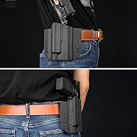 Vista 6 de WARRIORLAND OWB Funda Kydex con Corte Óptico Compatible con Glock 17/19/44/45 (GEN 1-5) y G23/32 (Gen 3-4) TLR-1/TLR-1S/TLR-1 HL, Porta Exterior