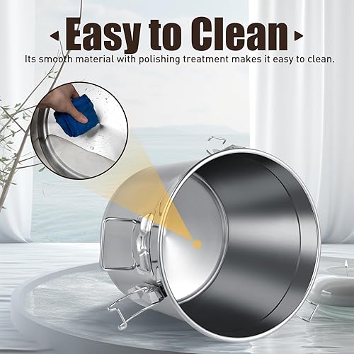 Miniatura 5 de Recipiente hermético para cocina, recipientes de almacenamiento de alimentos de acero inoxidable 304 con tapas de sellado, recipientes de cocina