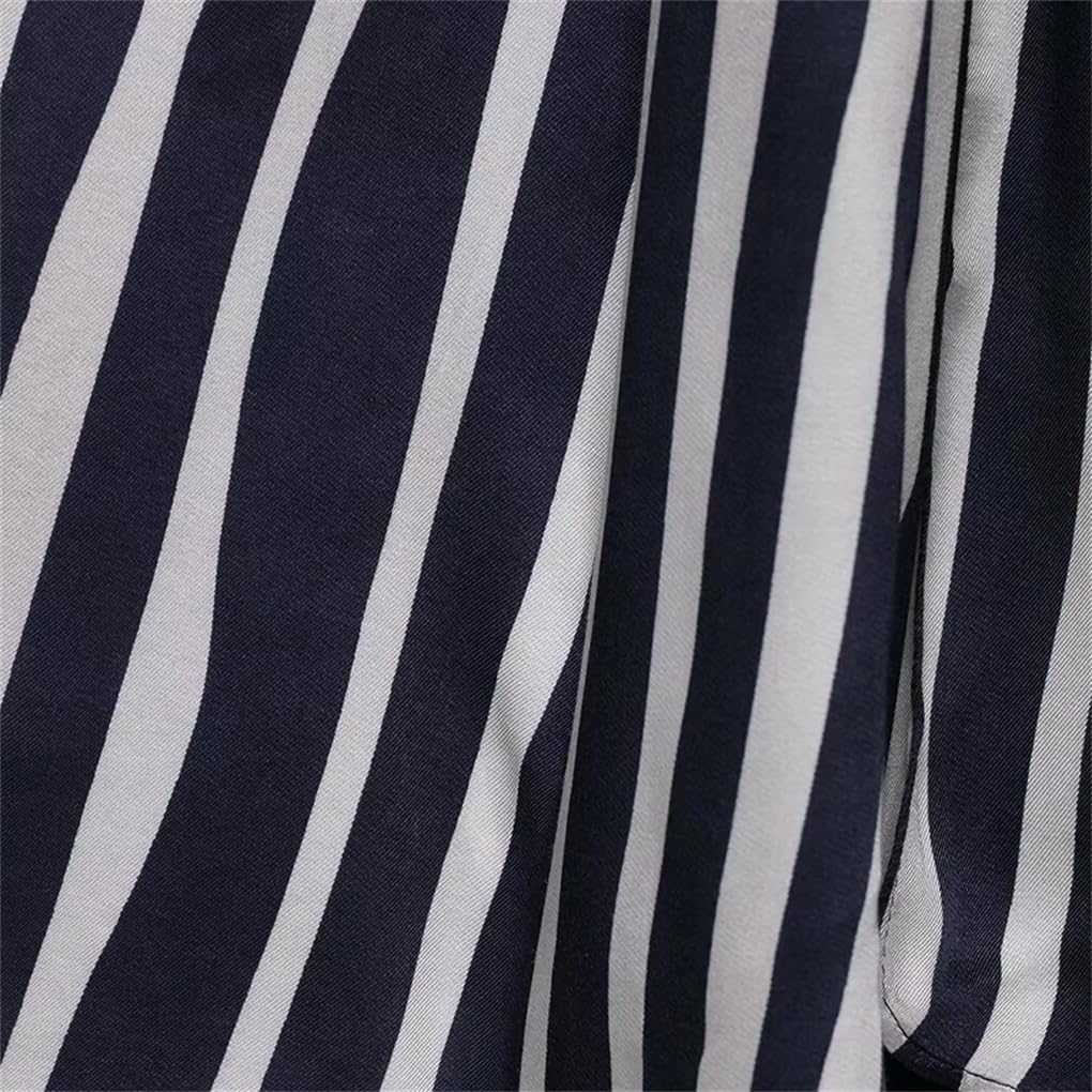 Women's Striped Pleated Vintage Sleeveless Top