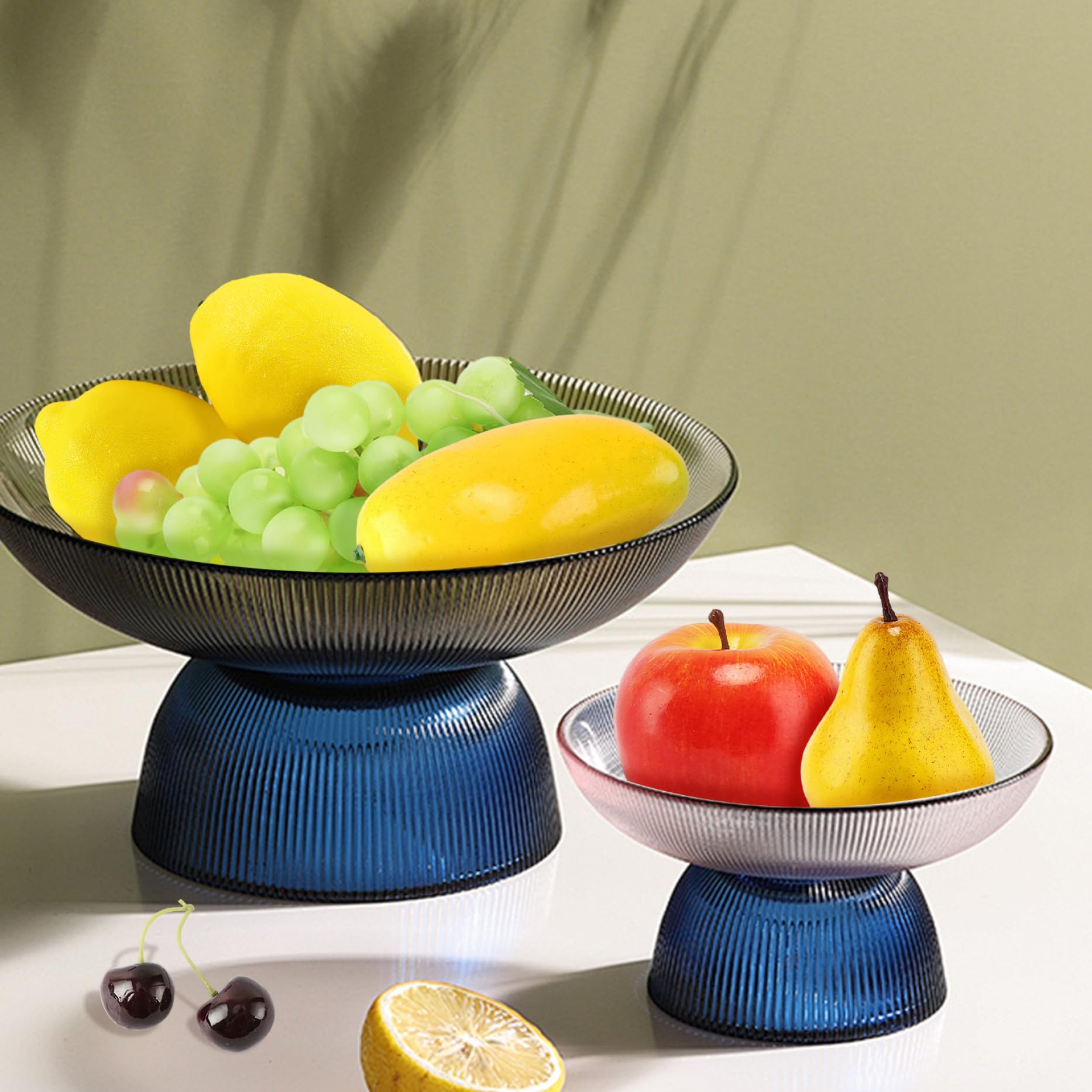 Set di Frutta Artificiale in Schiuma realistica da 21 Pezzi: UVA, Banane per Il Ringraziamento, Cucina, Tavolo da Pranzo, Decorazione per cestini, Esposizione, Oggetti di Scena per fotografie