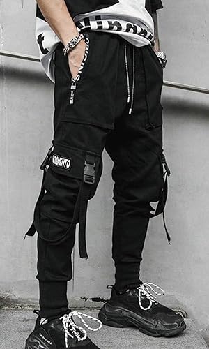 Miniatura 2 de Joggers Punk Cargo Baggy Techwear Hip Hop Harem Streetwear Pantalones tácticos para hombre