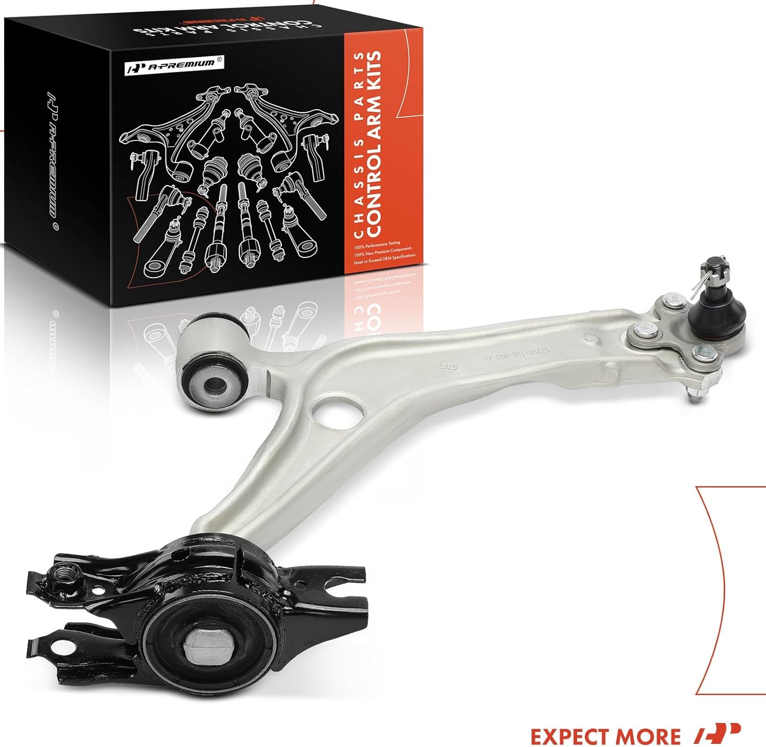 A-Premium Front Right Lower Control Arm, with Ball Joint & Bushing, Compatible with Honda Accord 2018 2019 2020 2021 2022
