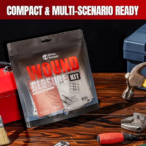Miniatura 6 de RHINO RESCUE Kit de cierre de heridas, 3 tipos de vendajes de mariposa con vendajes, ungüento antibiótico triple, tiras de cierre de heridas, sin