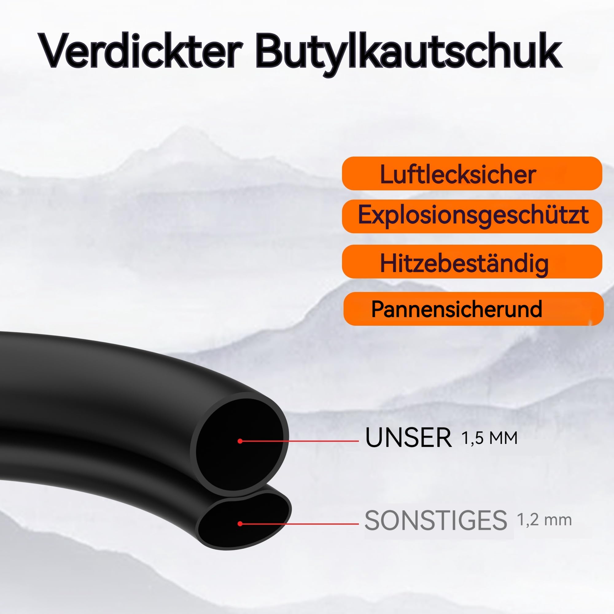 18x8,50-8 18x9,50-8 Schlauch Innenschlauch mit Geradem TR13-Ventilschaft Ersatz für Rasenmäher Go-Karts ATV Golfwagen Schubkarre Schneefräse Traktorreifen Robust, 2 Stück