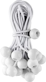 Ball Bungee Cords 25 Pack 11-inch Diameter Bungee Balls for Canopy, Net, Posts, Garden, Tools, Cords, 5mm Weather-Resistant Cord, 100% Latex UV Treated - Ideal for Indoor and Outdoor Use