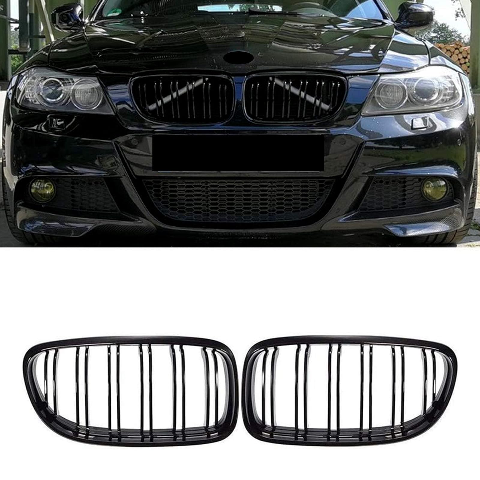 Deporte Parrilla Riñones Para BMW 3ER E90 E91 Hasta 08 Doble